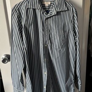 Men's Blue Striped banana republic dress Shirt